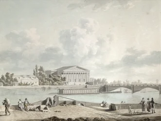 Le Pont de la Concorde et la façade du Corps Législatif, vers 1809